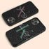 Monogram Personalized Dark Leopard iPhone Case